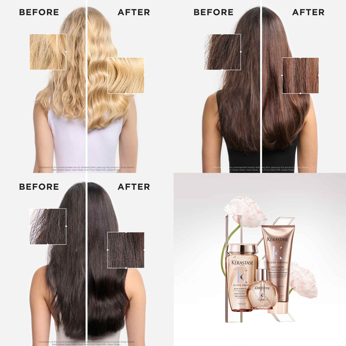 Kérastase Gloss Absolu Insta Glaze Conditioner for Long Hair Prone to Frizz 250ml