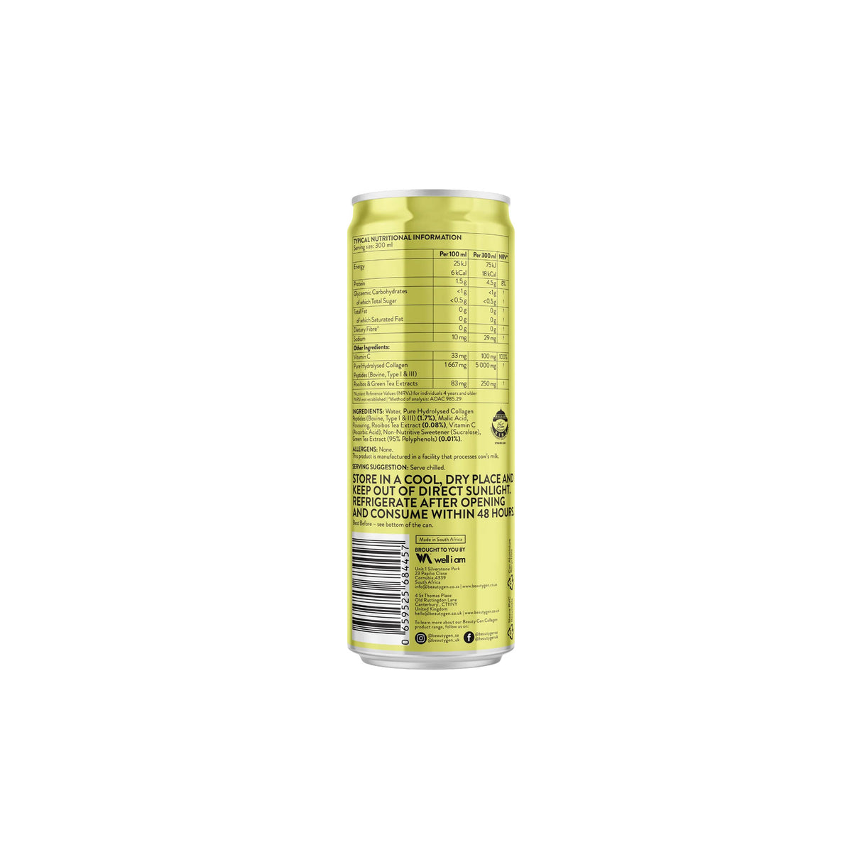 Beauty Gen Collagen Lemon Lime Iced Tea 300ml
