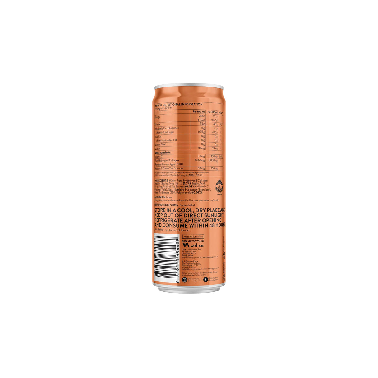 Beauty Gen Collagen Peach Iced Tea 300ml