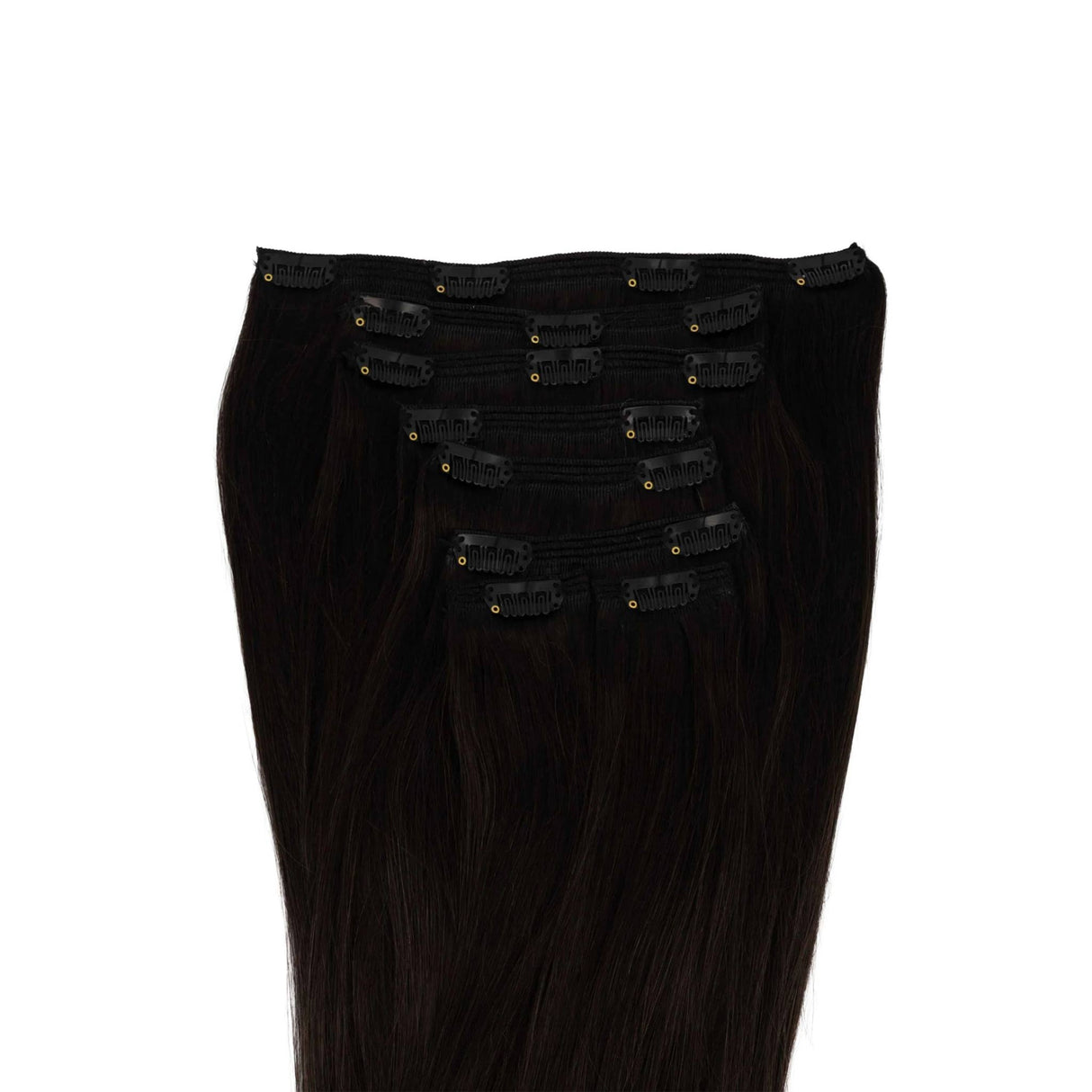 Frontrow Brown Black Clip-in Hair Extensions 160g