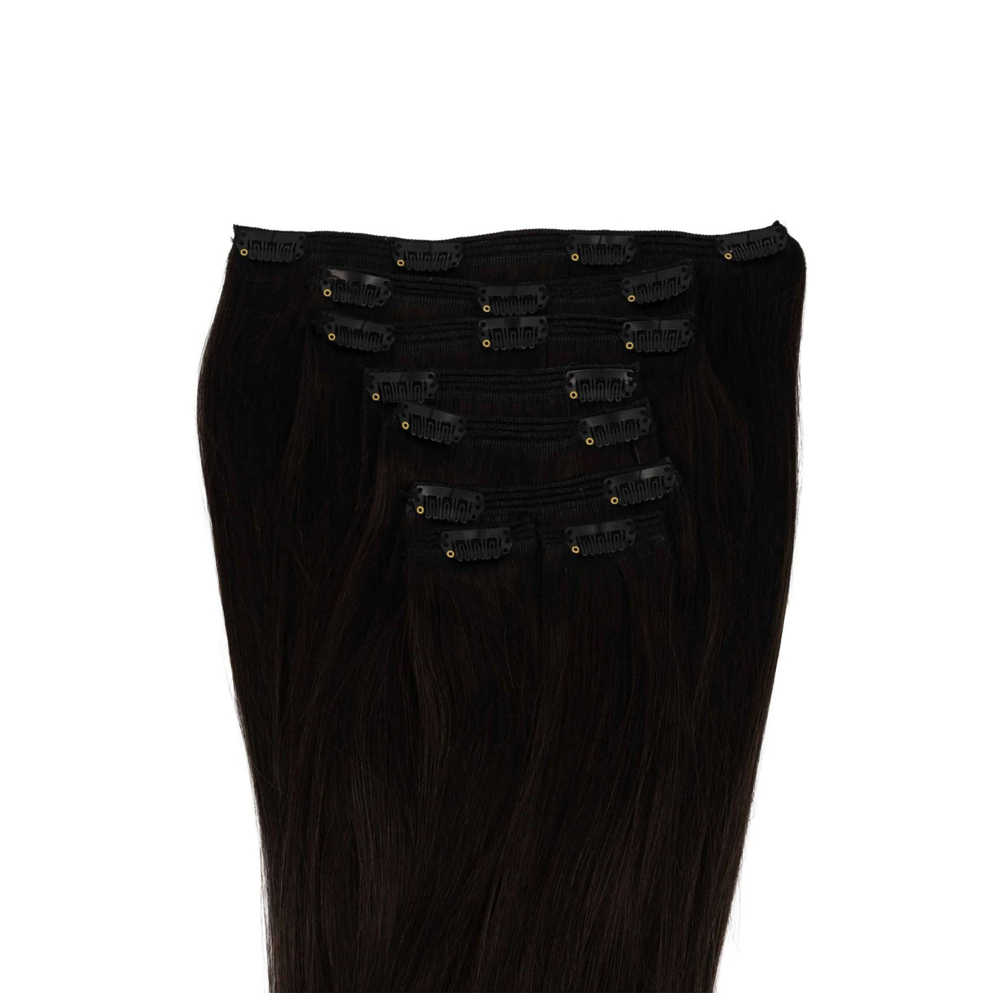 Frontrow Brown Black Clip-in Hair Extensions 160g