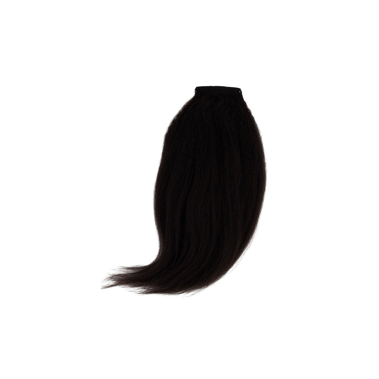 Frontrow Brown Black Kinky Straight 20inch Clip in Ponytail