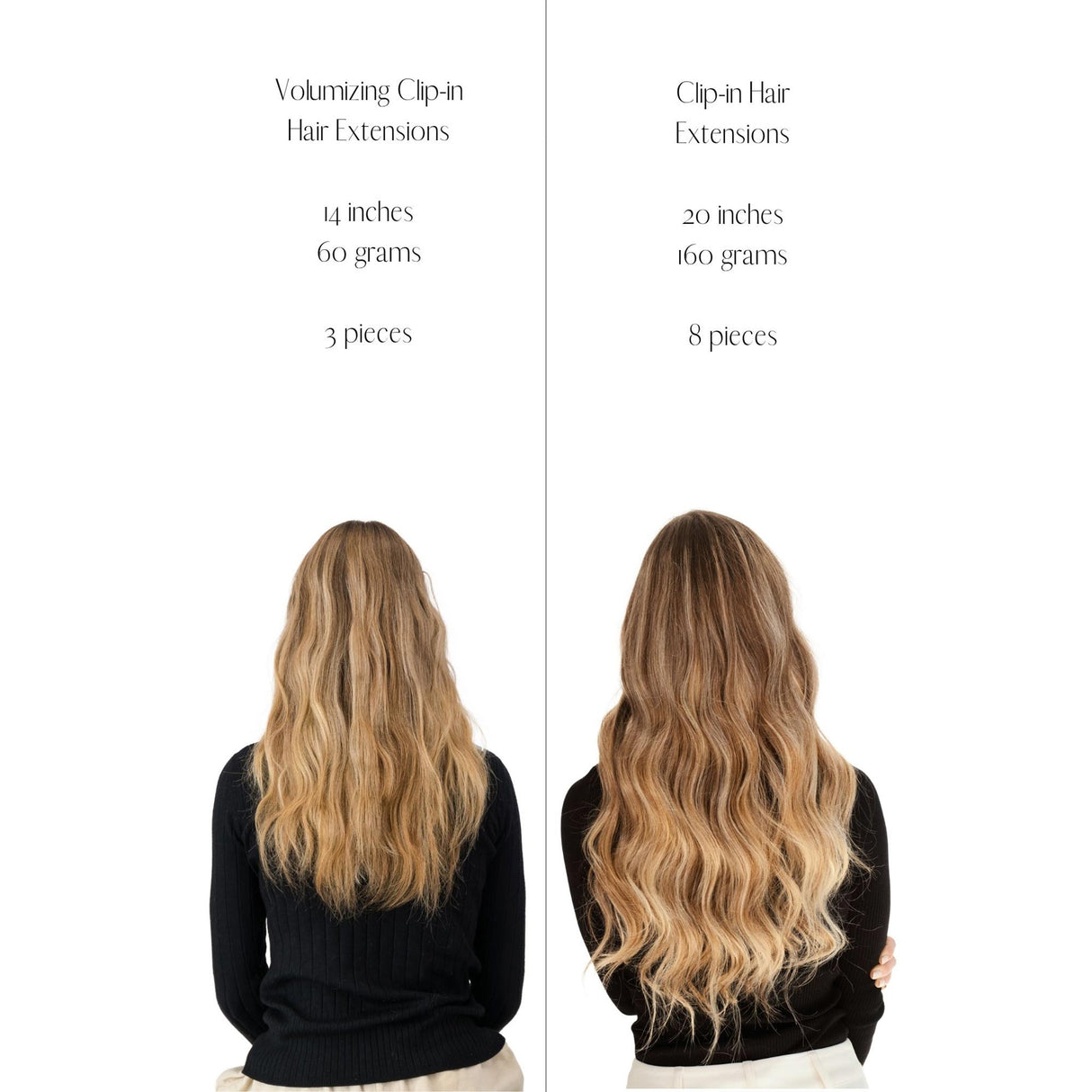 Frontrow Dark Brown Volumizing Clip-in Hair Set