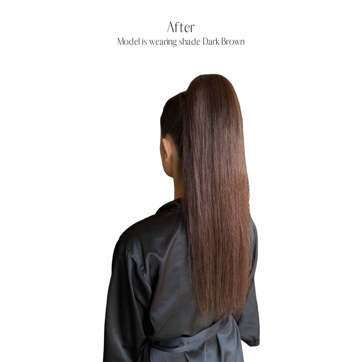 Frontrow Dark Brown 20inch Clip in Ponytail