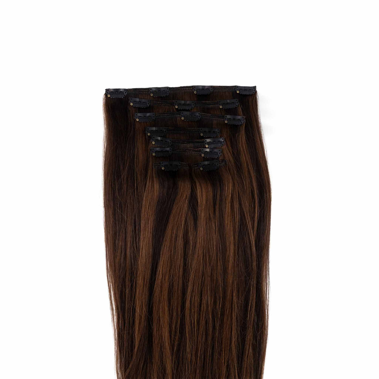 Frontrow Rooted Mixed Chocolate Clip-In Hair Extensions 160g