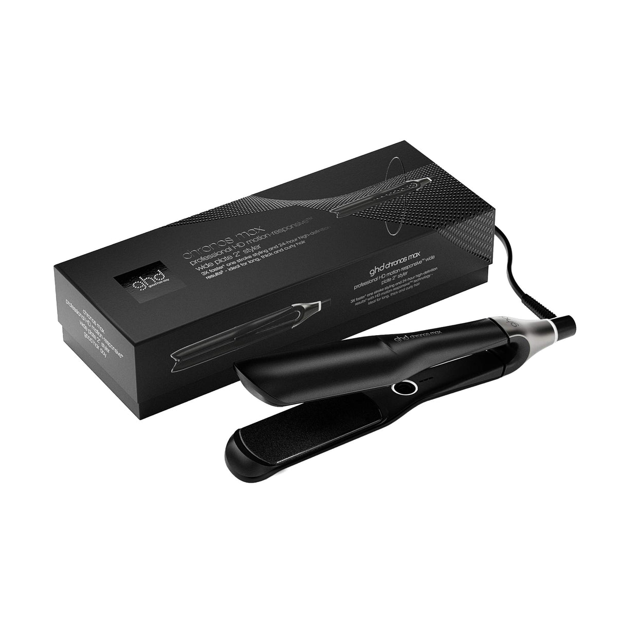 ghd Chronos Max Wide Plate Hair Straightener - Black