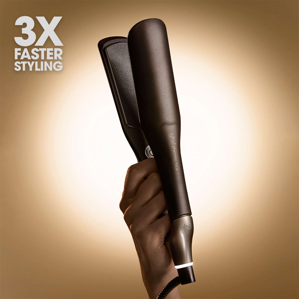 ghd Chronos Max Wide Plate Hair Straightener - Black
