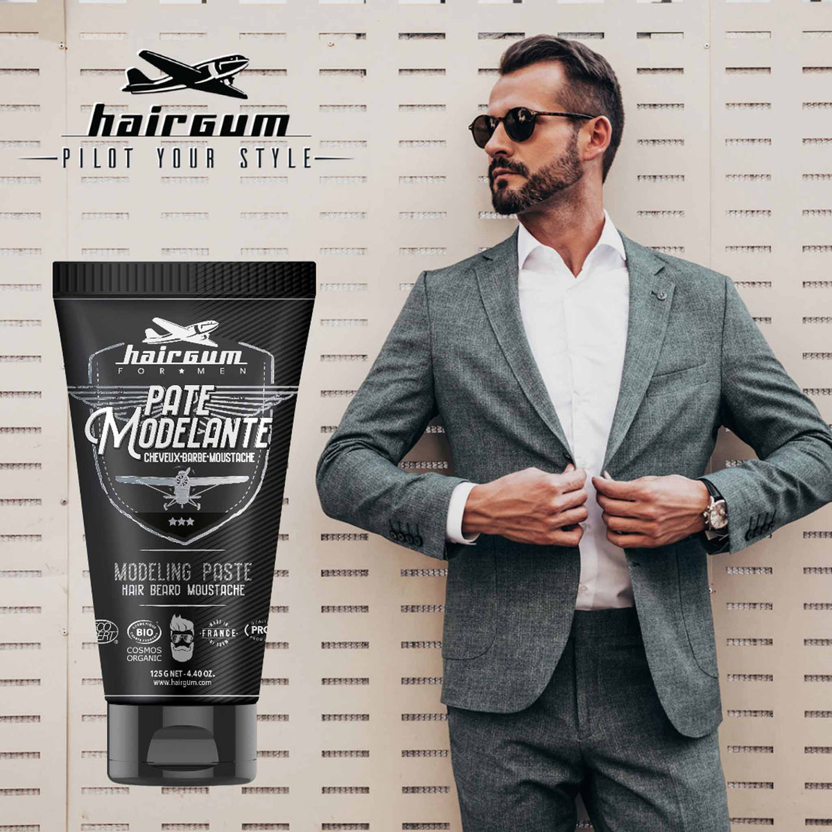 Hairgum Modeling Paste for Hair, Beard & Moustache 125g