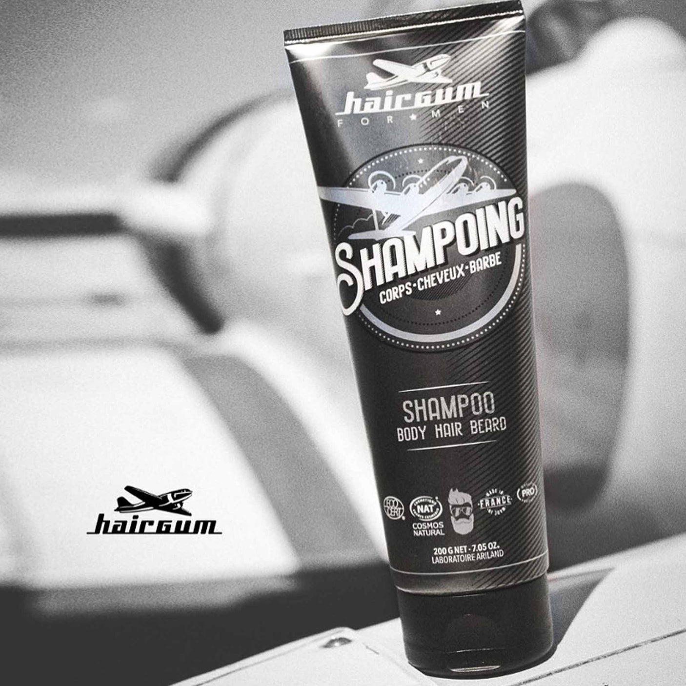 Hairgum Shampoo for Body, Hair & Beard 200g