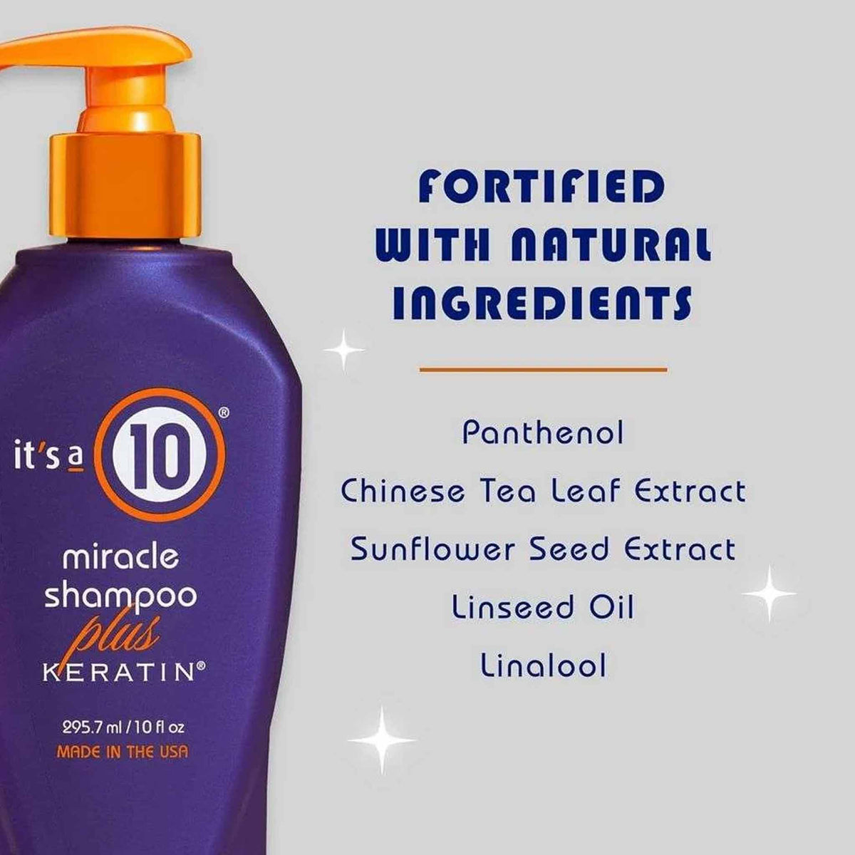 It's a 10 Miracle Moisture Shampoo Plus Keratin 295ml