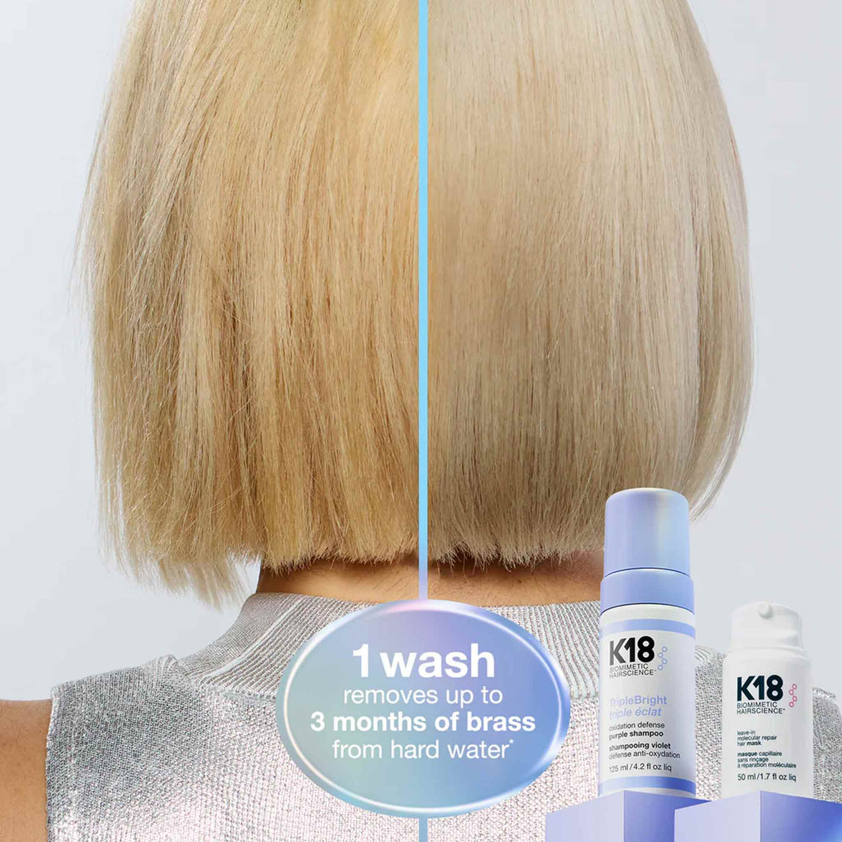 K18 TripleBright Oxidation Defense Purple Shampoo 125ml