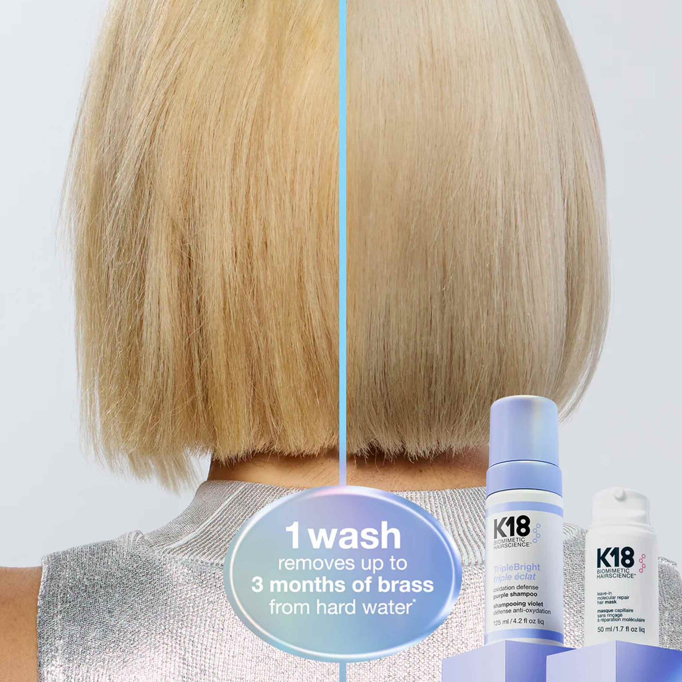 K18 TripleBright Oxidation Defense Purple Shampoo 125ml