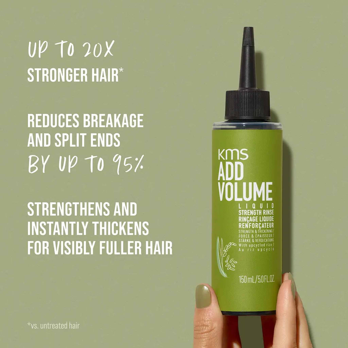 KMS Add Volume Liquid Strength Rinse 150ml