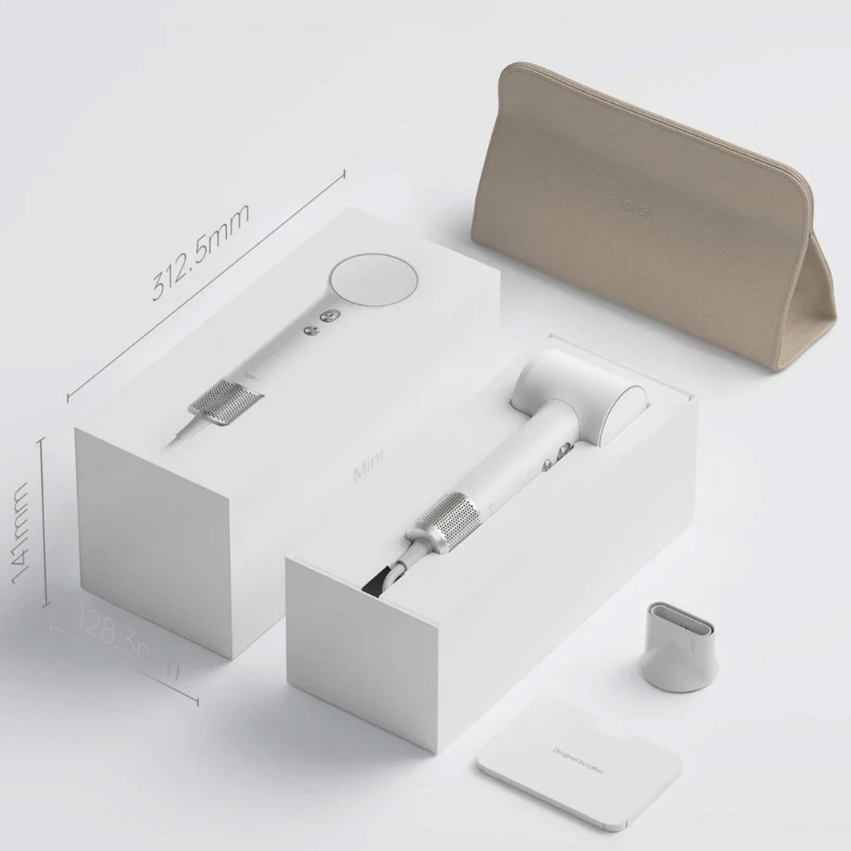 Laifen Mini High Performance Hairdryer Arctic White