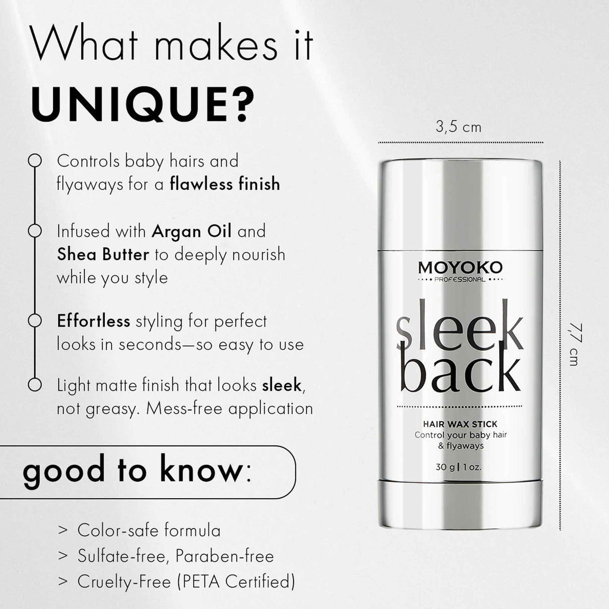 Moyoko Sleek Back – Hair Wax Stick 30g