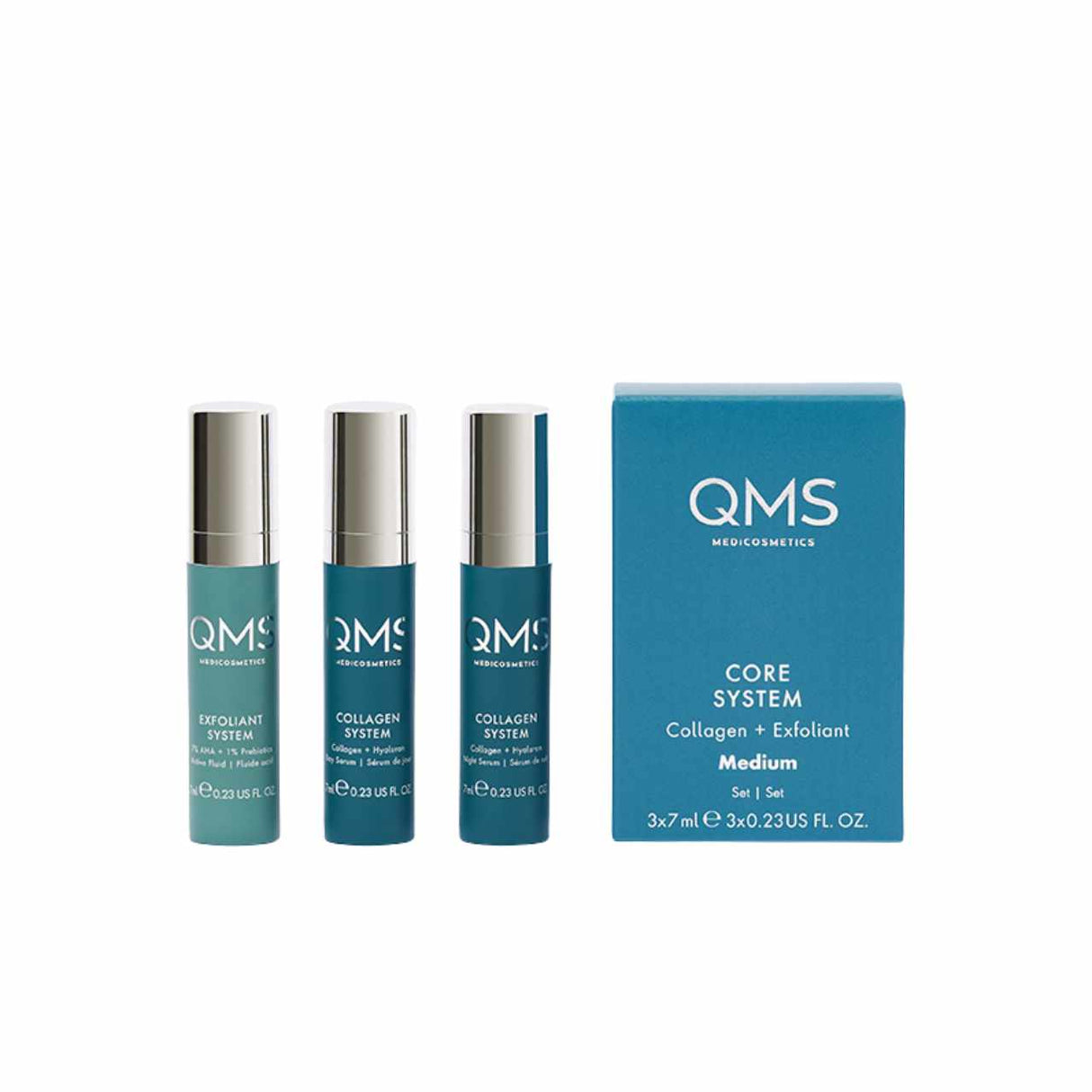 QMS Collagen + Exfoliant Set Sensitive 3x7ml