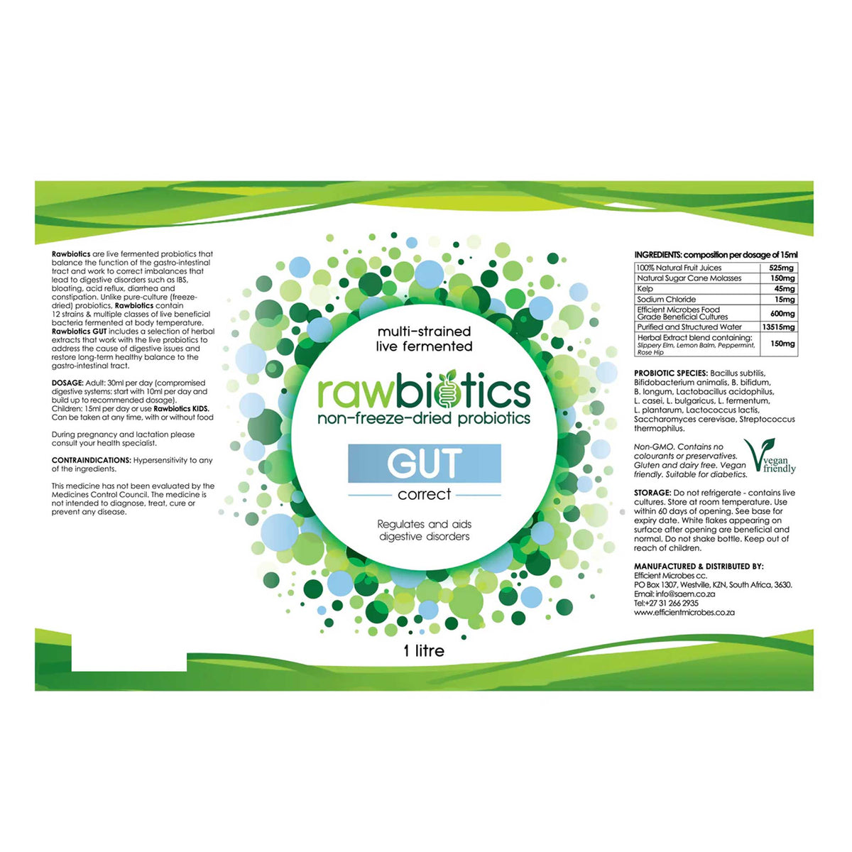 Rawbiotics Gut Correct Probiotic 200ml