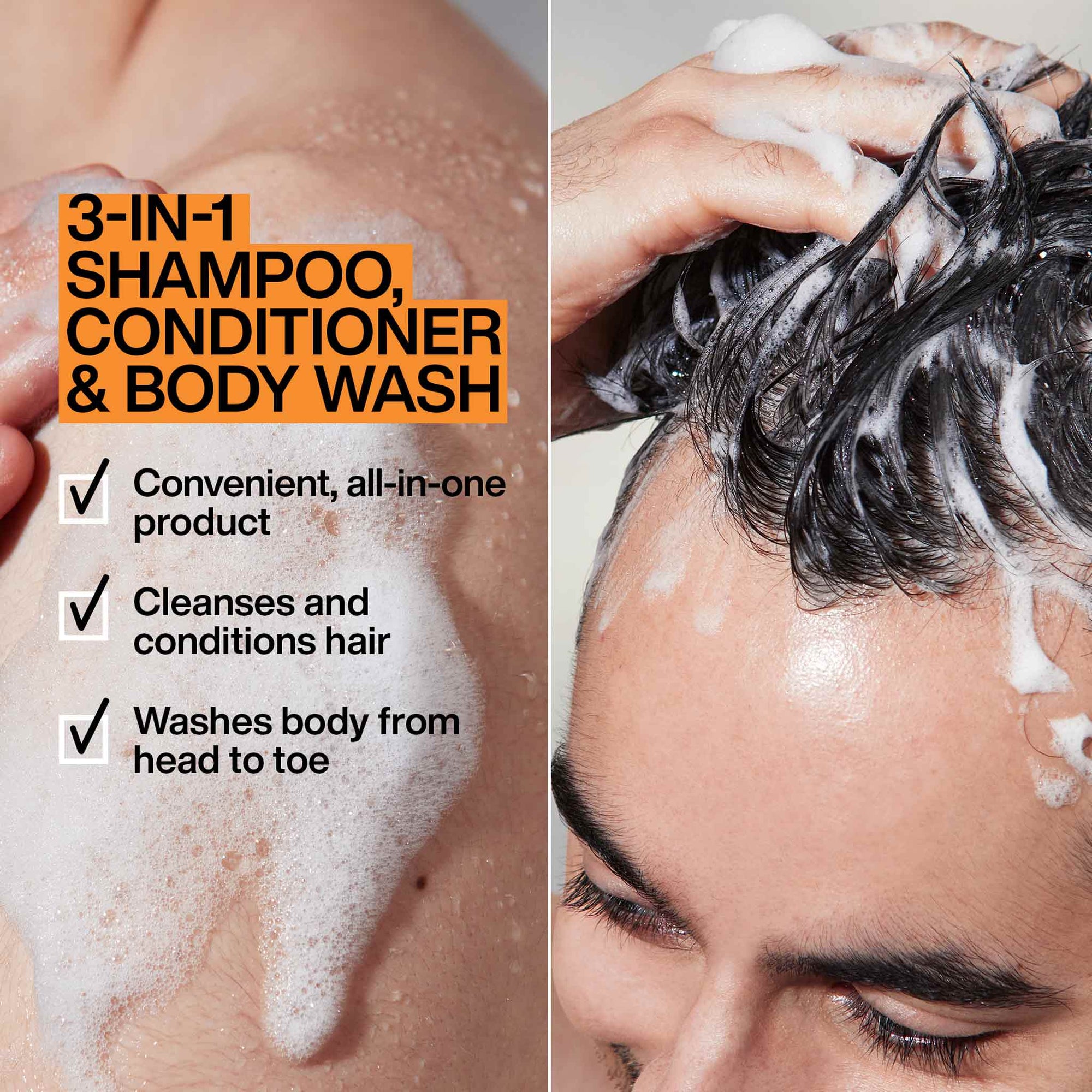 Redken Brews 3 in 1 Shampoo, Conditioner & Body wash 300ml