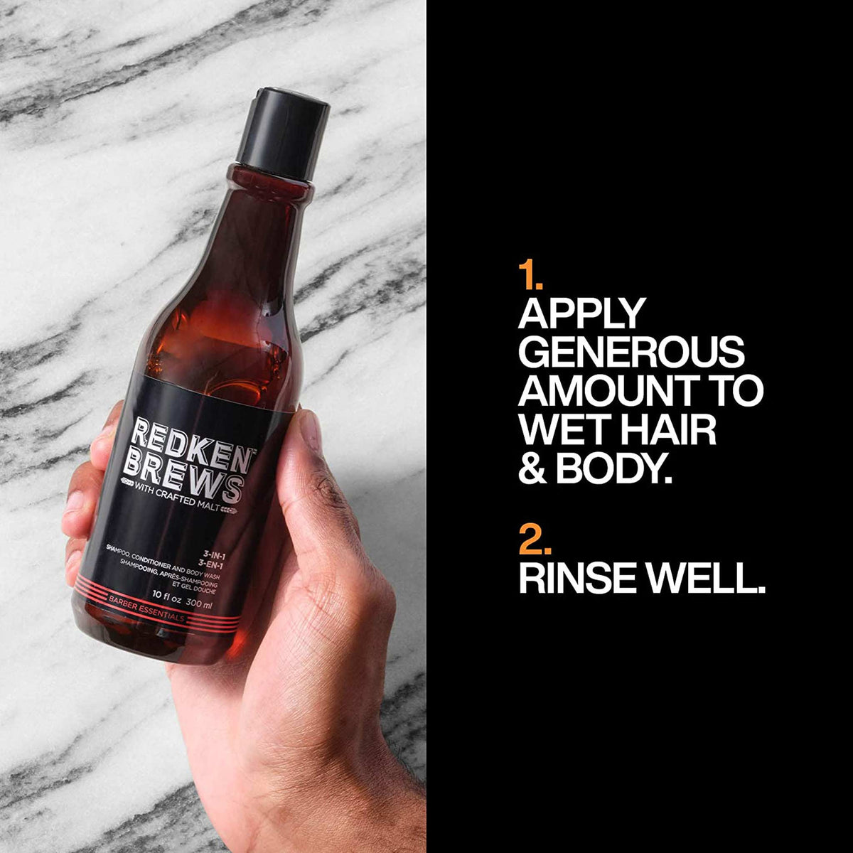 Redken Brews 3 in 1 Shampoo, Conditioner & Body wash 300ml
