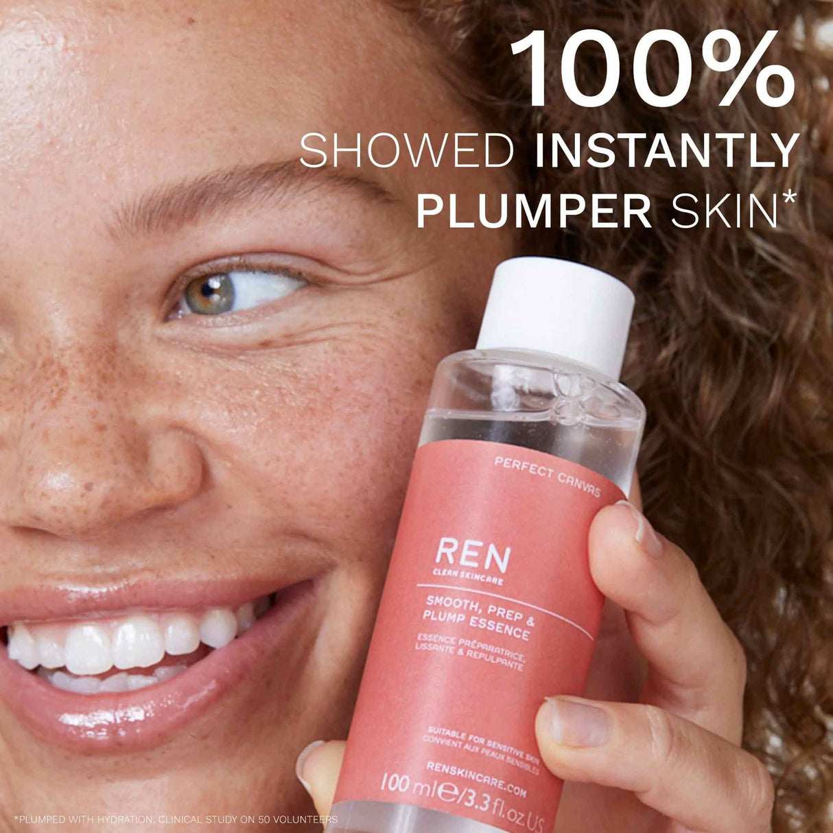 REN Perfect Canvas Smooth, Prep & Plump Essence 100ml