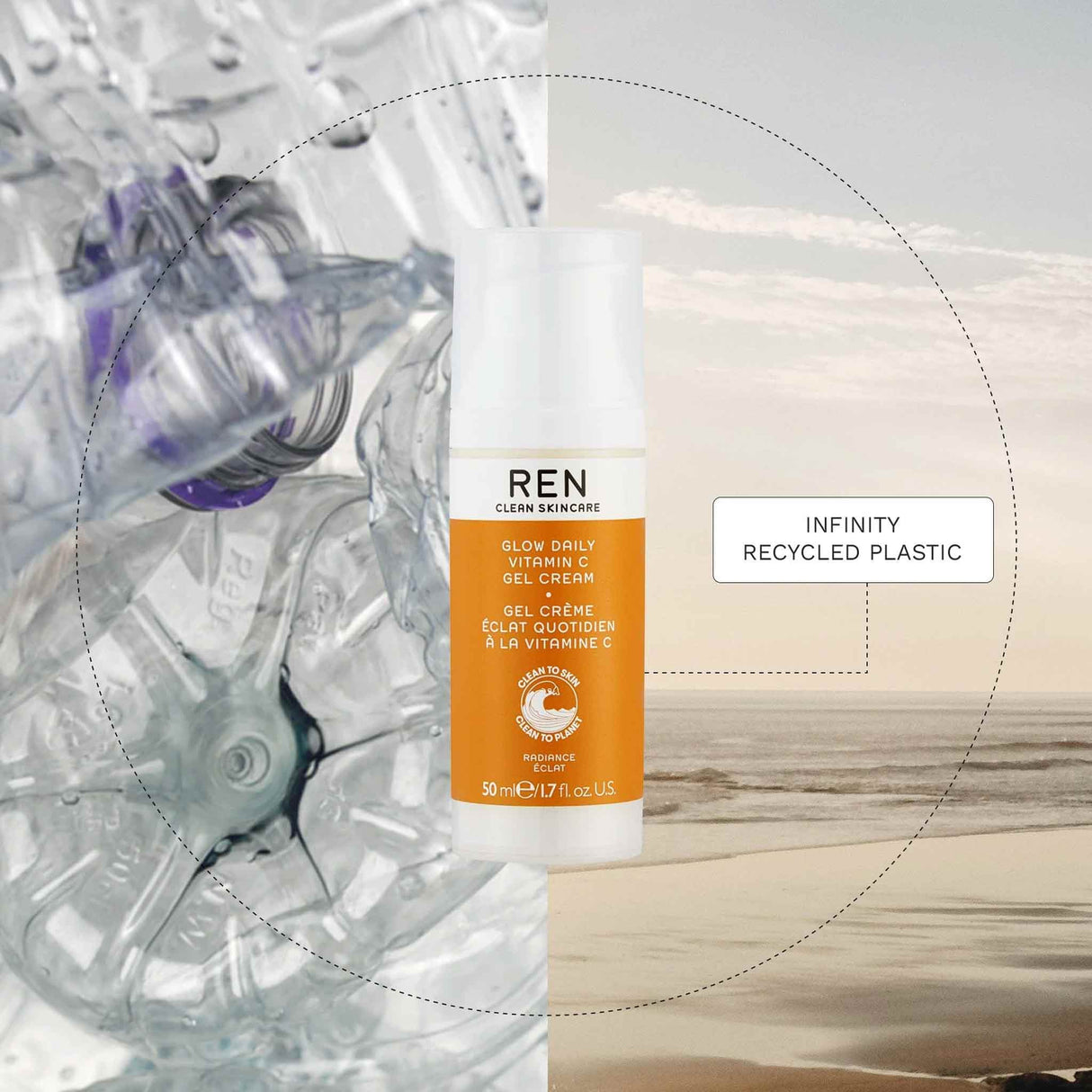 REN Radiance Glow Daily Vitamin C Gel Cream 50ml