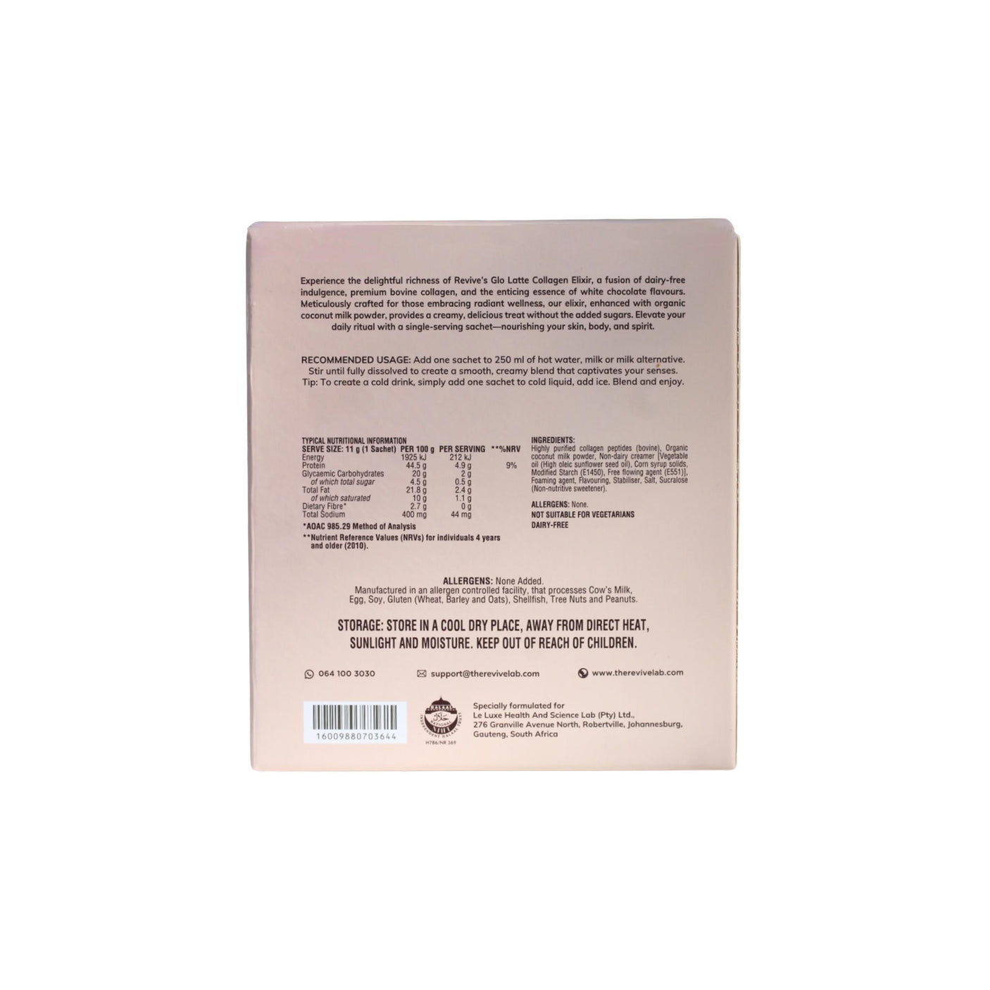 Revive Glo Latte Collagen Elixir - White Chocolate