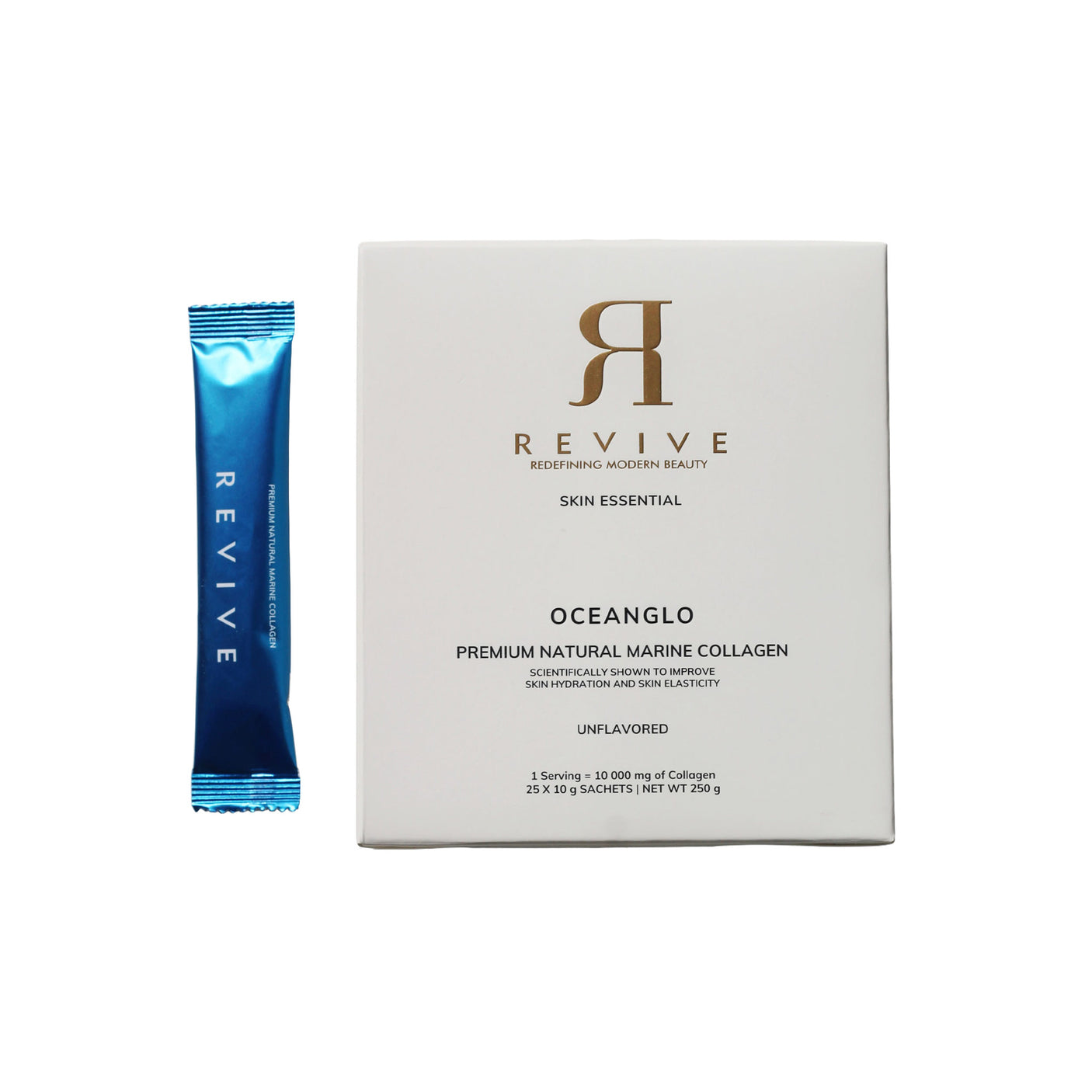 Revive Oceanglo - Natural Marine Collagen On-The-Go Box (Sachets)