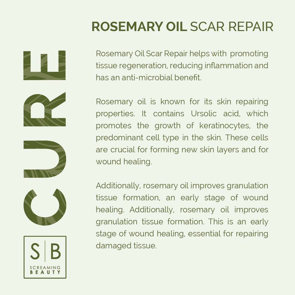 Screaming Beauty Rosemary Oil Scar Repair 80ml