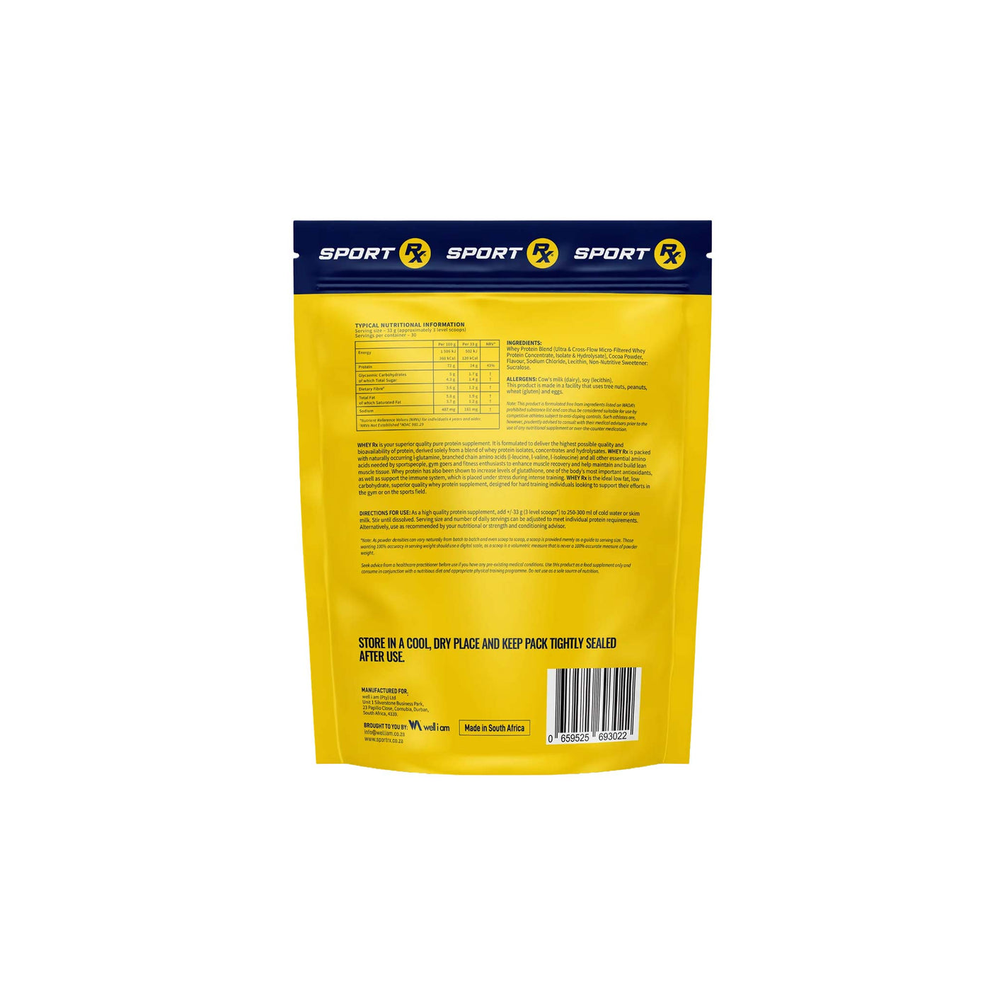Sport RX Whey Protein Chocolate Caramel 990g