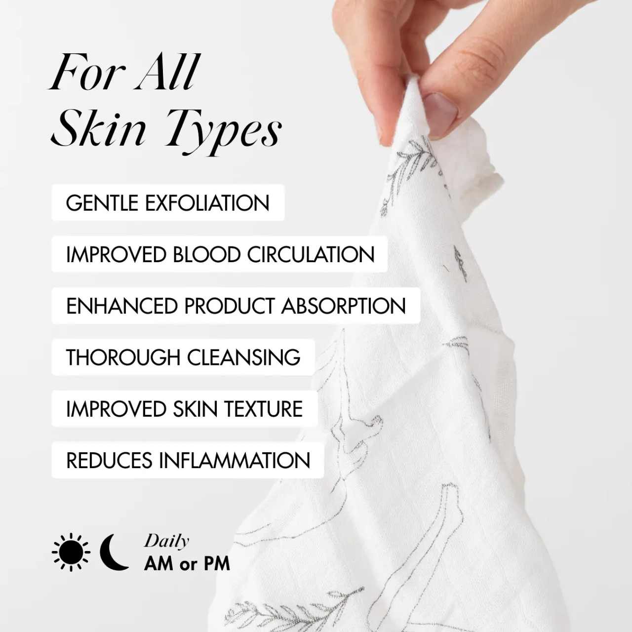 Skoon BAMBOO MUSLIN Facecloth