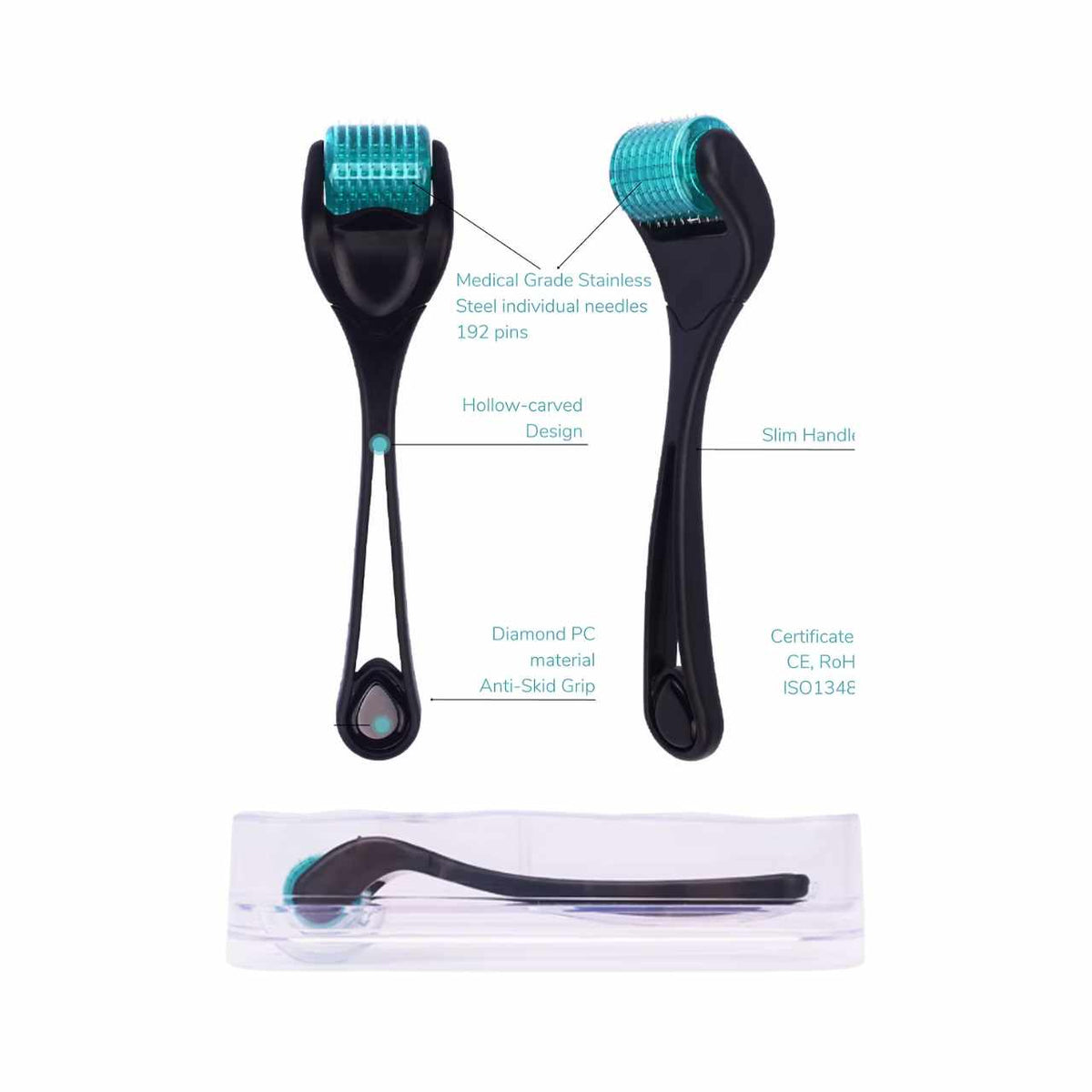 Soopa Skin Derma Roller 0.3mm - Black