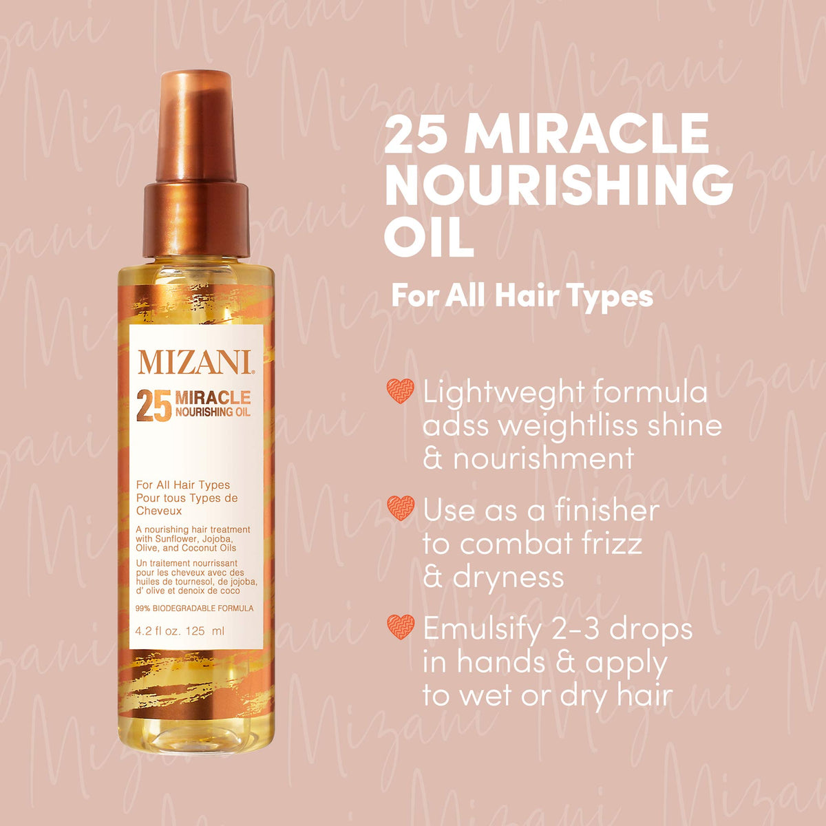 Mizani 25 Miracle Nourishing Hair Oil 125ml