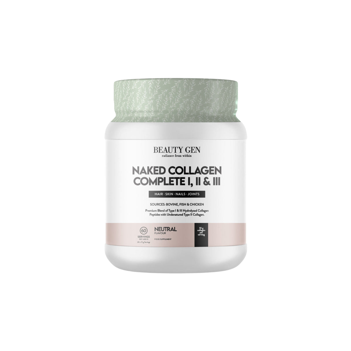 Beauty Gen Naked Collagen Complete Type I, II & III 600g