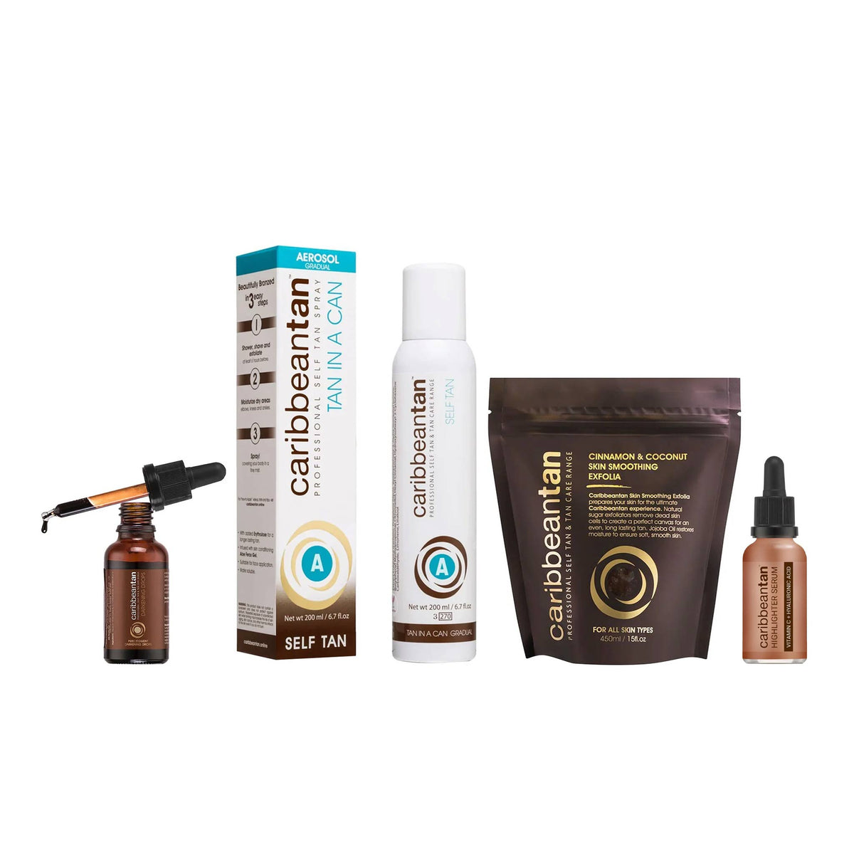 Caribbeantan Tan In A Can Aerosol - Gradual Self Tan Bundle