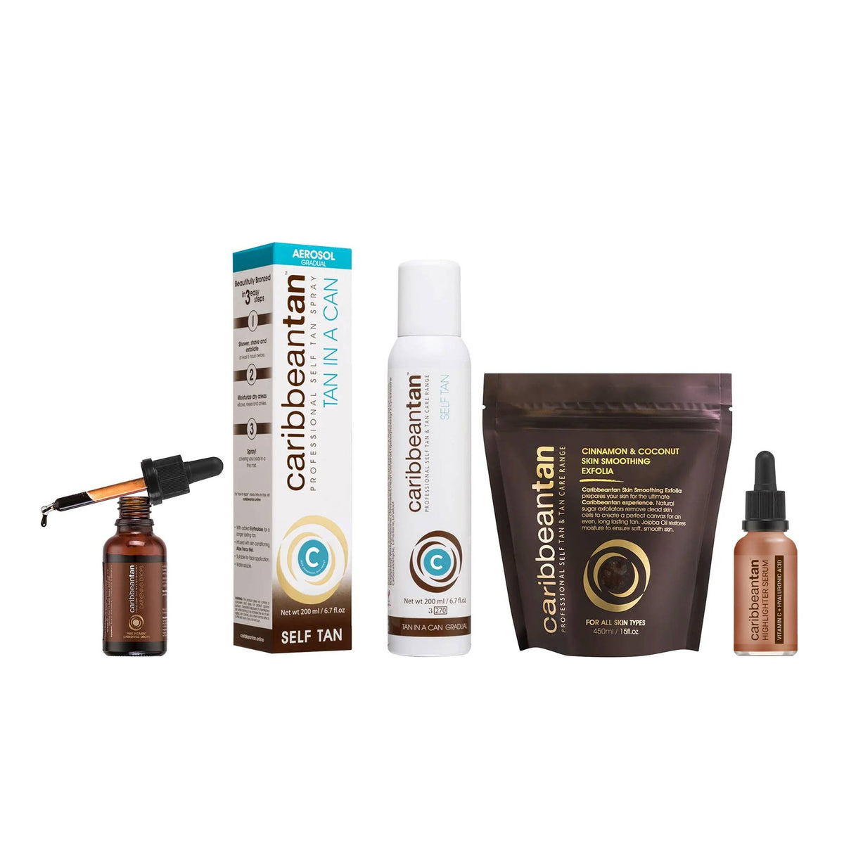 Caribbeantan Tan In A Can Aerosol - Gradual Self Tan Bundle