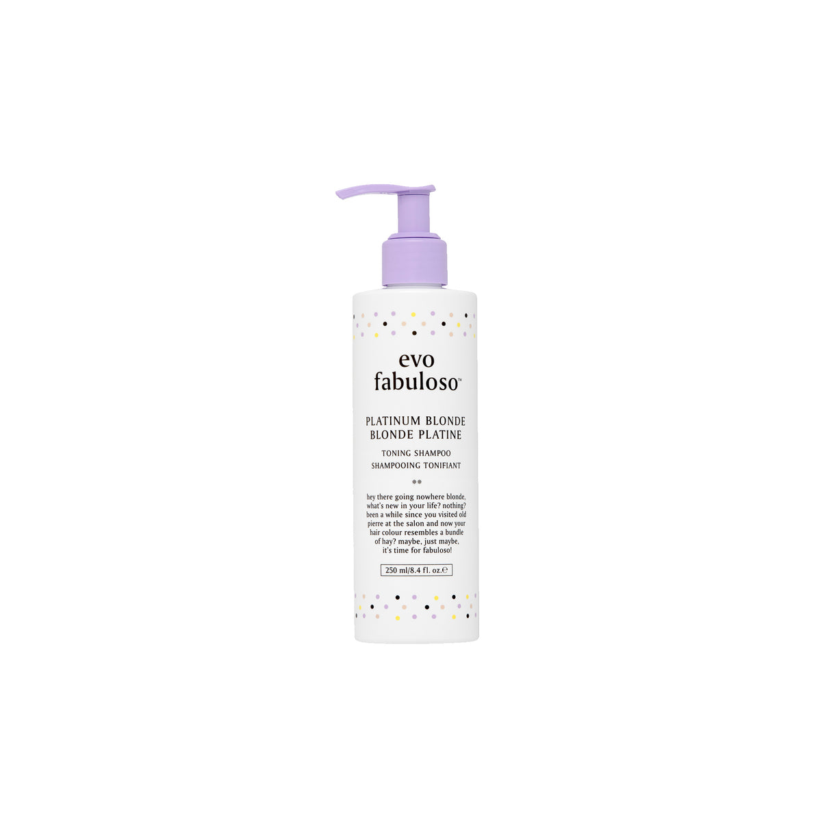 Evo Fabuloso Platinum Blonde Toning Shampoo 250ml