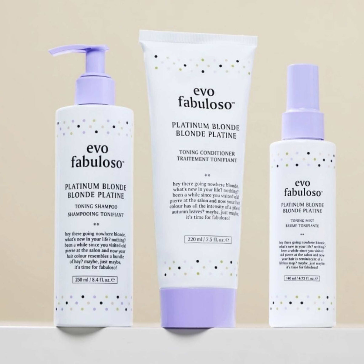 Evo Fabuloso Platinum Blonde Toning Mist 140ml