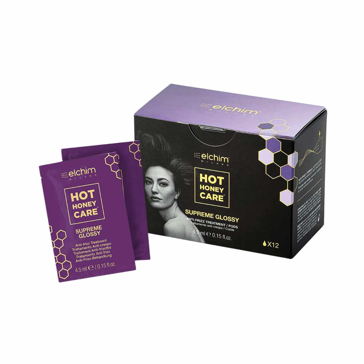 Elchim Hot Honey Care Supreme Glossy Anti-Frizz Treatment 12's