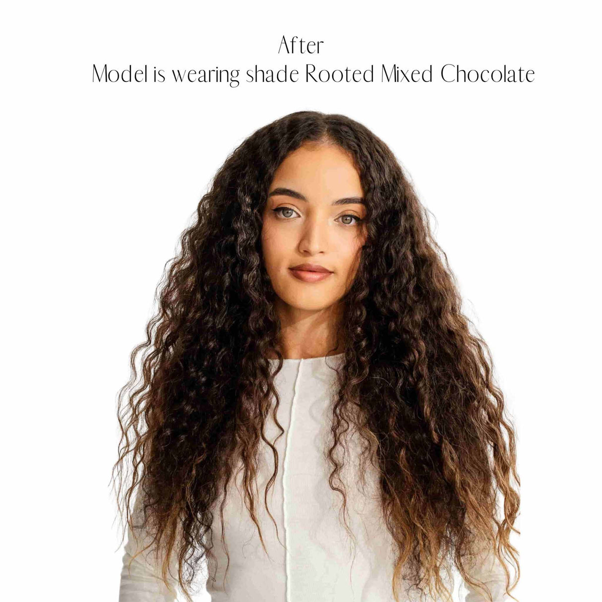 Front Row Brown Black Curly Clip-in Extensions 120g