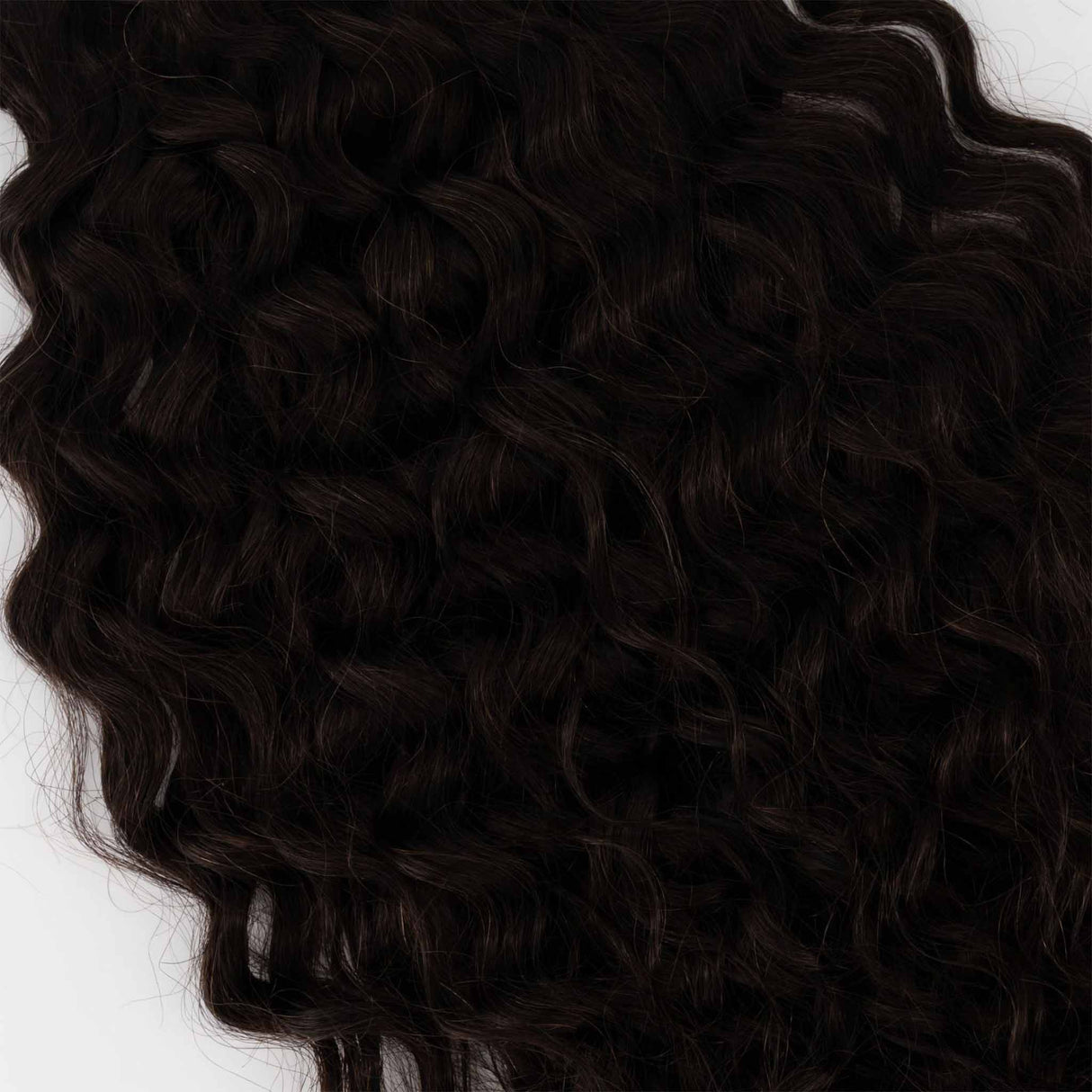 Frontrow Brown Black Curly 20inch Clip in Ponytail