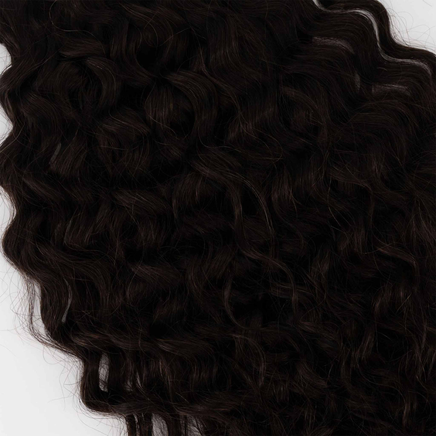 Frontrow Brown Black Curly 20inch Clip in Ponytail