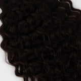 Frontrow Brown Black Curly 20inch Clip in Ponytail