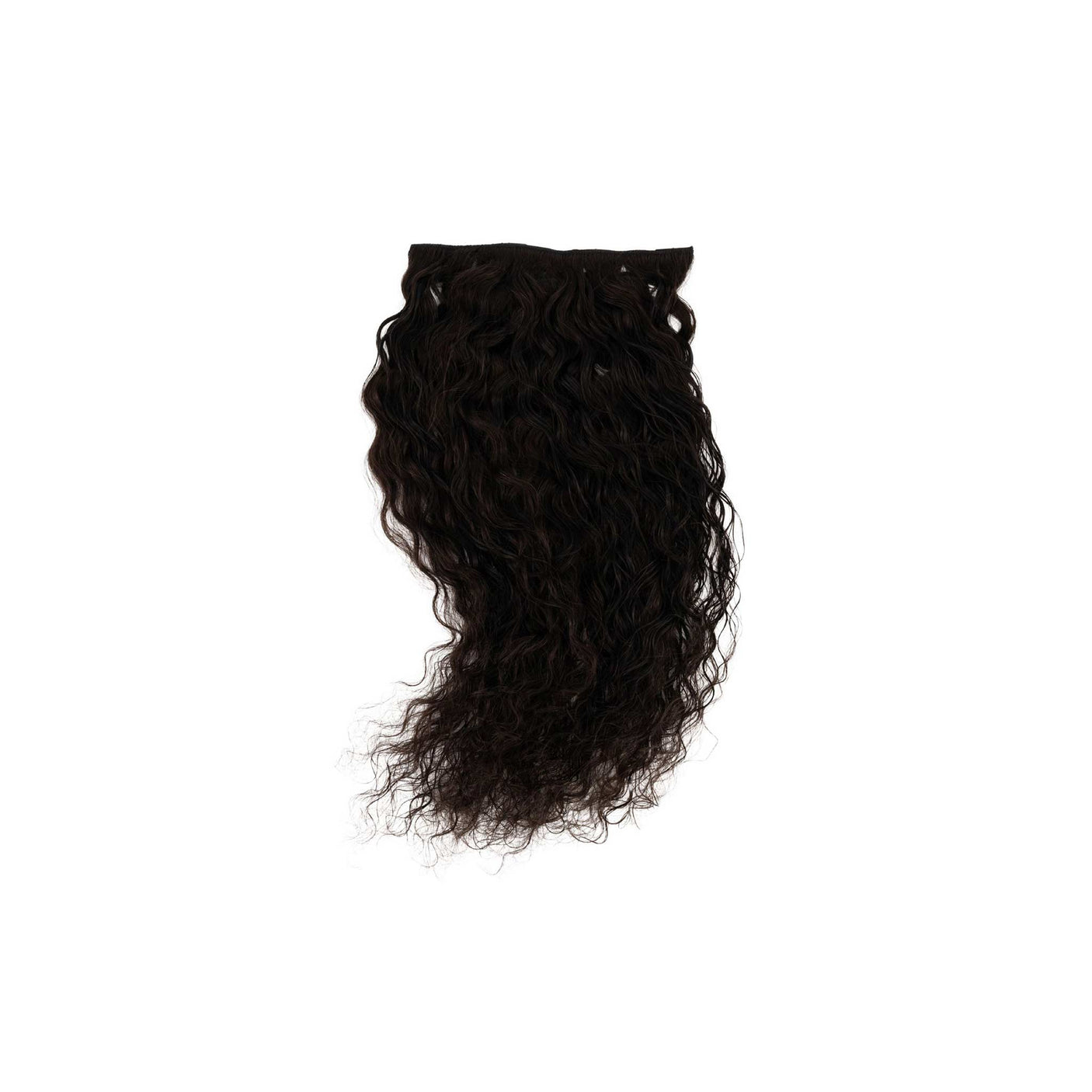 Front Row Brown Black Curly Clip-in Extensions 120g