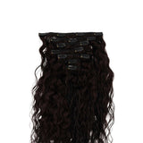 Front Row Brown Black Curly Clip-in Extensions 120g