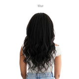 Frontrow Brown Black Kinky Straight Clip-in Extensions 120g