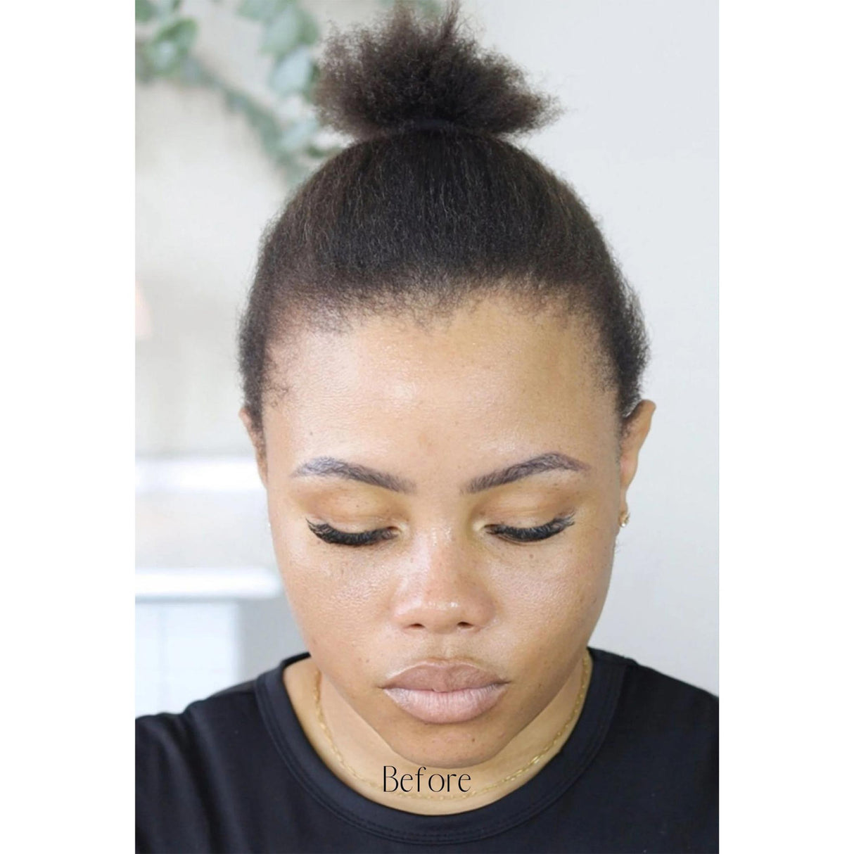 Frontrow Brown Black Kinky Straight 20inch Clip in Ponytail