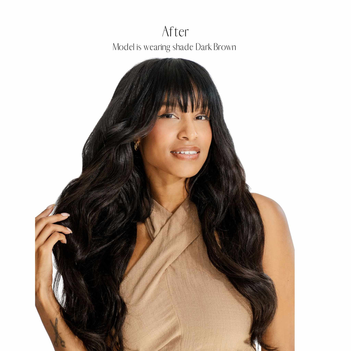 Frontrow Dark Brown Clip-in Bangs