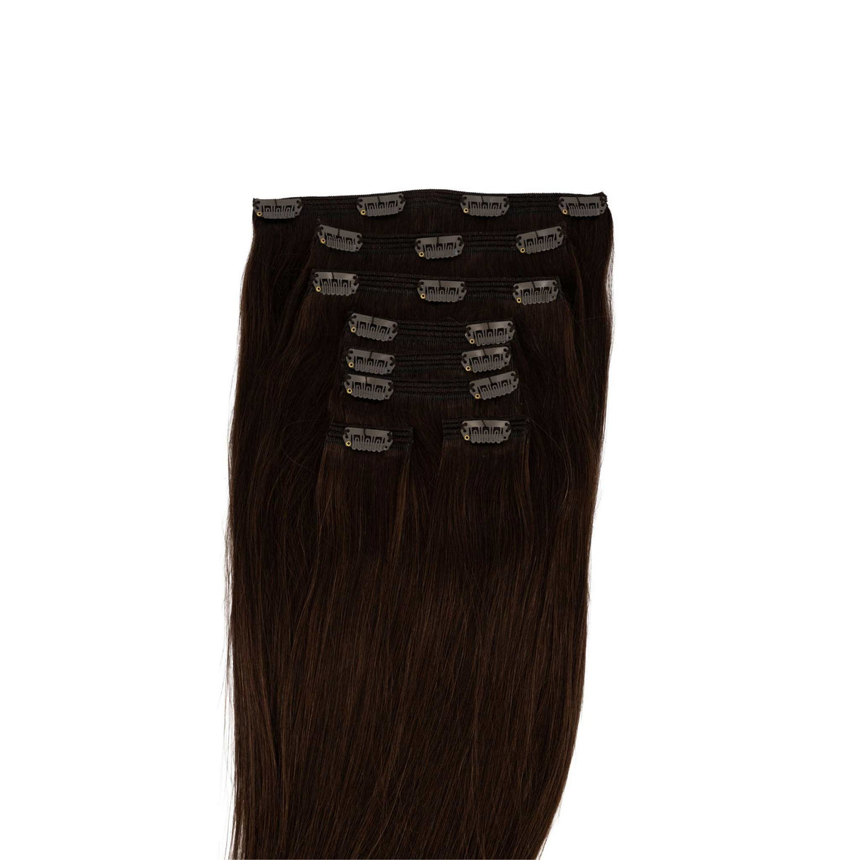Frontrow Dark Brown Clip-in Hair Extensions 160g