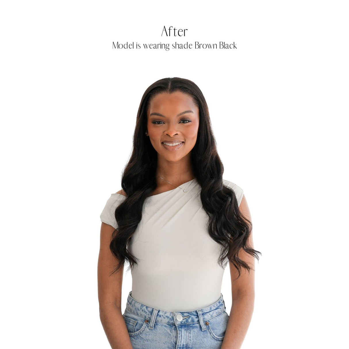 Frontrow Dark Brown Clip-in Hair Extensions 160g