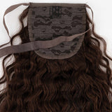 Frontrow Dark Brown Curly 20inch Clip in Ponytail